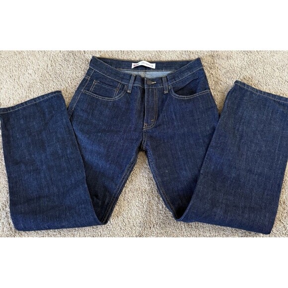 Levi’s 505 Dark Wash Jeans 28 x 28 Regular Straight Leg Denim Boys Size 16 - Picture 1 of 9